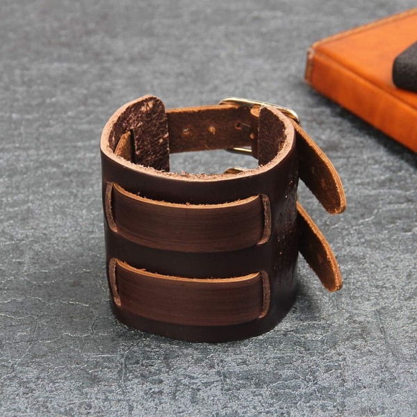 Svart läderarmband för män Dragon Punk Style, 11,6 tum, läder