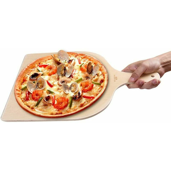 Träpizzaskal, pizzapaddel för pizzor, pajer, bröd