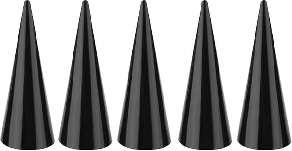 5 st Plast Finger Ring Cone Stand, Single Finger Display Ring Hållare Display Stand Smycken Ringar