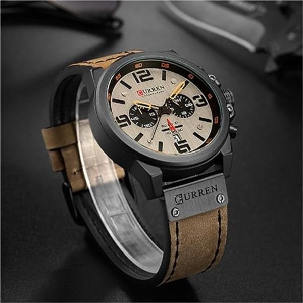Multi watch bälte Quartz Watch Mode Casual Calendar Watch