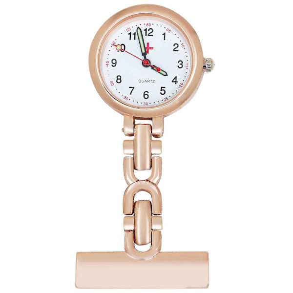 Trixes Fob Watch Sjuksköterskor Fob Watch Rose Gold Steel Quartz Movement Perfekt för läkare, vuxen, unisex