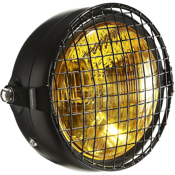 moottoripyörän ajovalo Hi/Lo 6 1/2" universal musta universal integroidut ajovalot Grill Bobber Chopper Custom ect (C)
