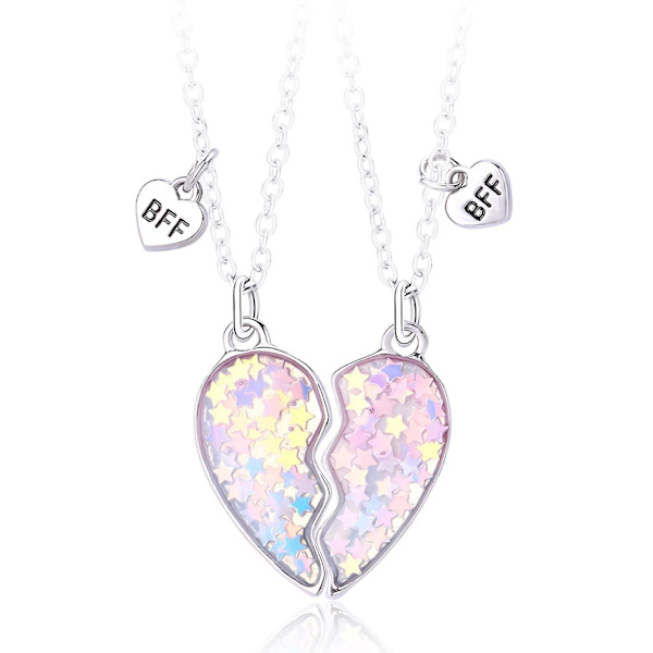 Best Friend Halsband - Friendship Halsband För 2 Flickor, Magnetic Heart Bff Halsband | Matchande bästa vän Girls,kids,female