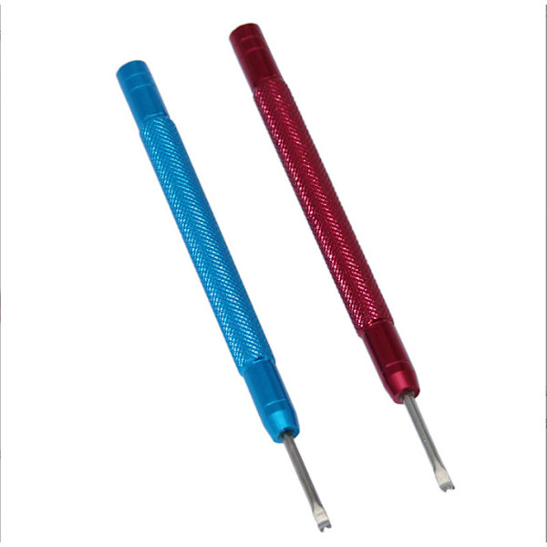 2 Pack blå och röda urvisare-avtagare, Multifunktionell urverktyg, Professionella urmakare reparationsverktyg, Urvisare-avtagare och inställningsverktyg