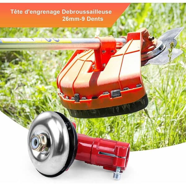 röjsågsvinkelväxel 26mm-9 tänder, universal växelhuvud för röjsåg