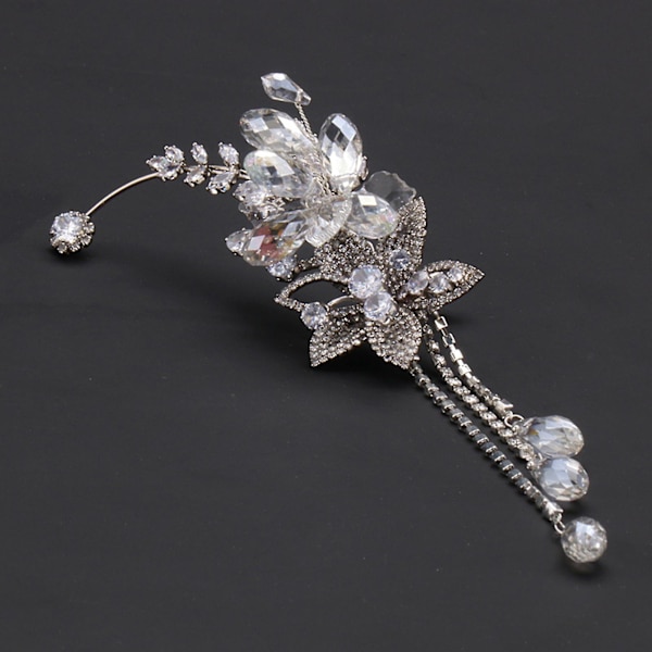 Kvinnor Crystal Tofs Ear Cuffs Hypoallergena Elegant Style Örontillbehör För Brudtärna Bröllop Dejting Shopping,barn,man