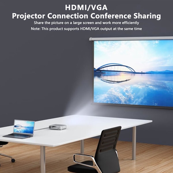 USB-C-keskitin, USB-telakointiasema, USB-C-sovitin, 5-in-1 MacBook Pro Air M1/M2:lle, 4K HDMI, USB 3.0, USB-C, 100W PD, Applelle, iPadille, Dell, Samsungille