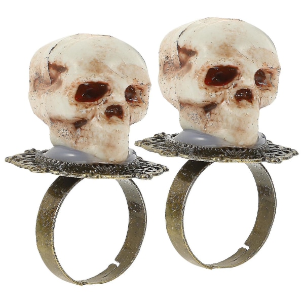 2st halloween stil ringar skalldesign fingerringar fest halloween karneval ringar,barn,hane