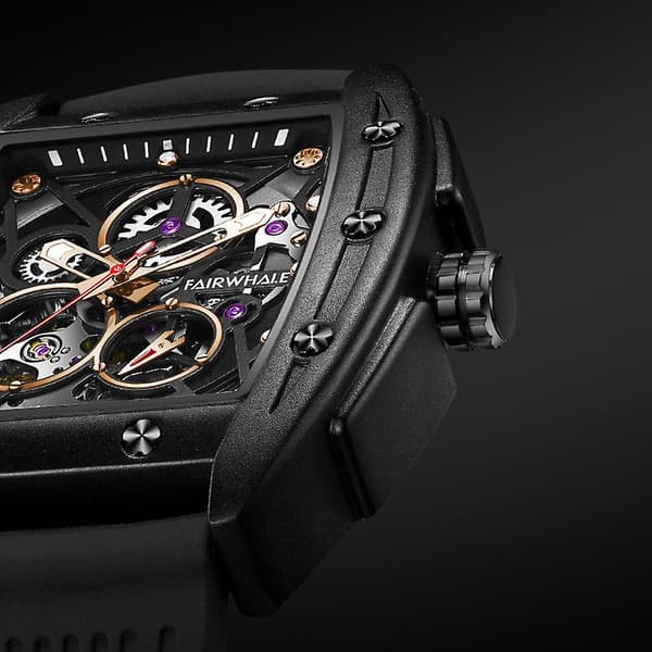 Skeleton Mechanical Watch för män, vuxen, FW 4