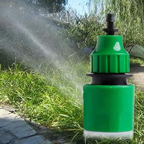 Mikrobevattningsadapter, snabbkoppling i plast för trädgårdsslang med hullingkoppling, lämplig för 4/7 mm och 8/12 mm slangar