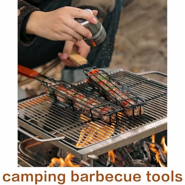 Utomhus trädgårdsgrill Rörrullgrillkorg (1 st)