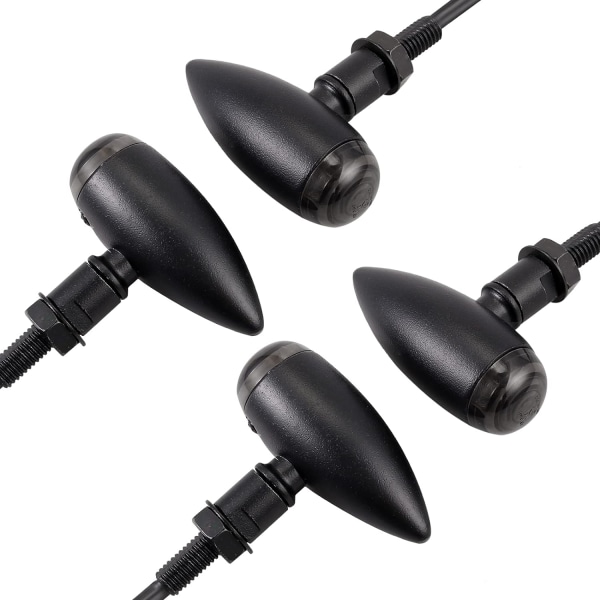 4st Motorcykel LED Blinkers Blinkers Vintage Motorcykel Blinkers 12LEDs Vintage Motorcykel Blinkers Vattentät 12V Universal Turn S