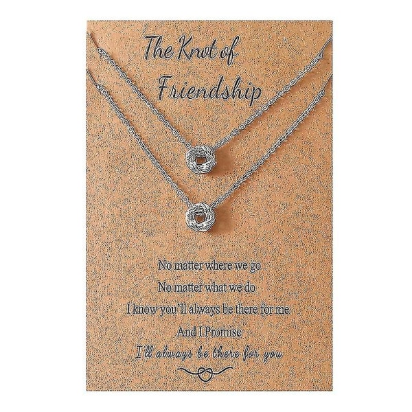 Bästa vän halsband knut hänge matchande vänskap halsband smycken