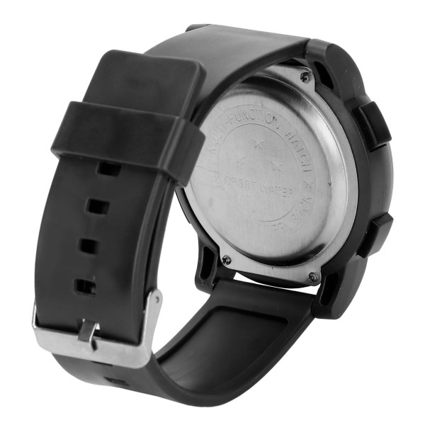 Digital watch för män Vattentät stoppur Noctilucence Alarm Dual Time Watch för MenBlak