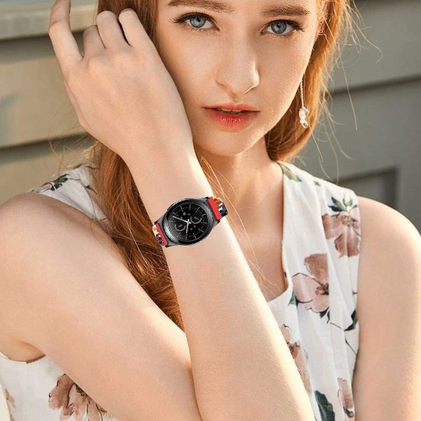 Solo Loop flätat band kompatibelt med Samsung Galaxy Watch 4 40mm 44mm, elastiskt vävt utbytesrem kompatibelt (stort), vuxen, unisex