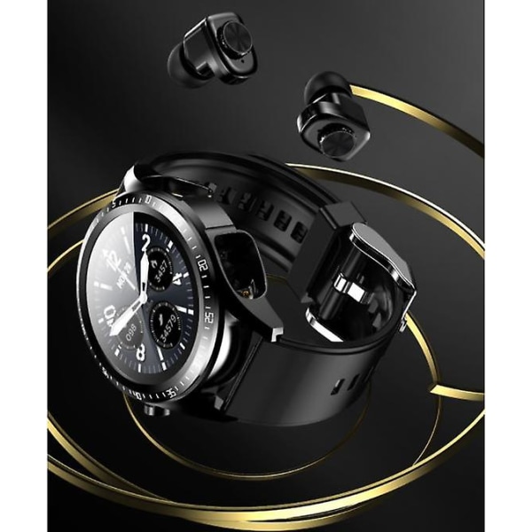 Jm03 Smart Watches Tws Bluetooth Headset Trådlösa hörlurar Två i ett 1,28 tums samtal Musik Sport Fitness Band Puls Blodtrycksmätare Smart