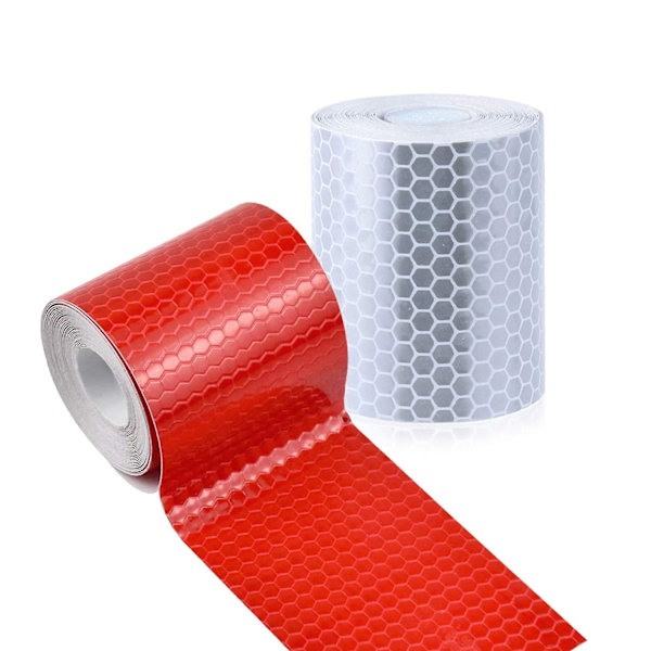 Reflekterende tape Vandtæt til køretøjer, 2 pakke 5cm*3m højintensive reflekterende advarselsmærkater, reflektorbånd