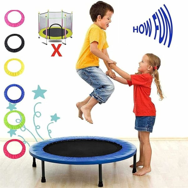 36" Ersättningsstudsmatta Surround Pad Cover Fjädersida Vattentät Fitness studsmatta Tillbehör för runda ramar - Blå，
