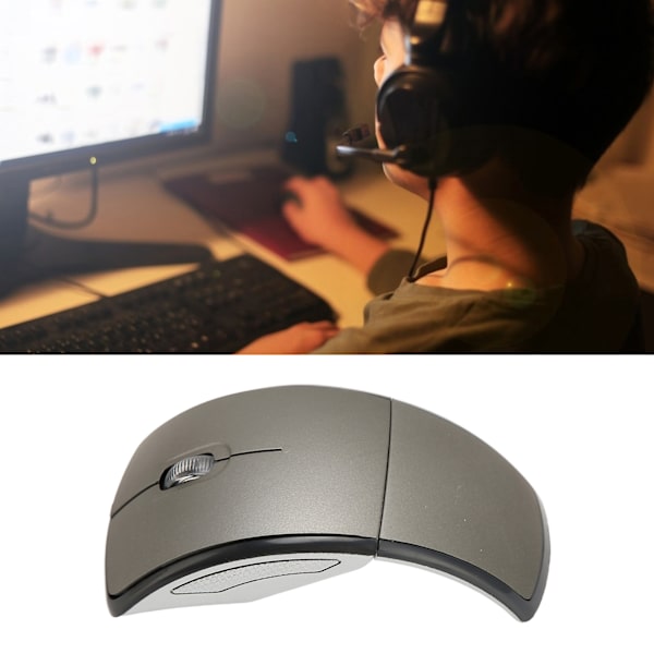 2.4G trådlös hopfällbar mus Bärbar dator Desktop USB Optisk slimmad mus Matt söta explosiva modeller musmatta handledsdyna tjejer mjuk pad söt handledsdyna 3d sili