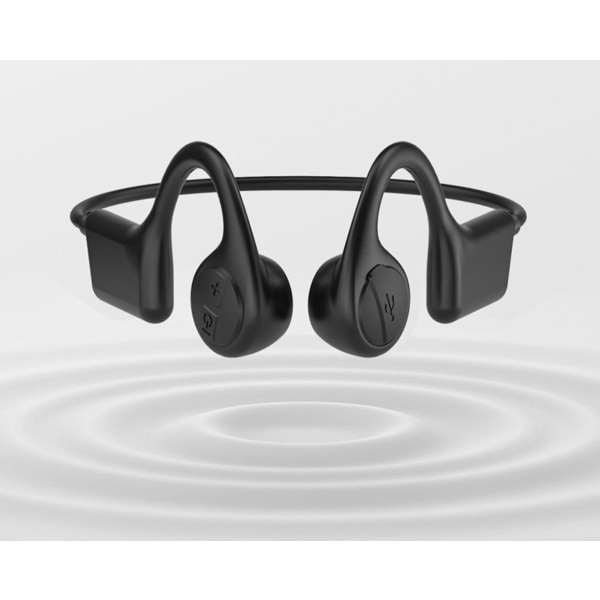 Bone Conduction Hörlurar - Bluetooth Open Ear-hörlurar med HD Mic, 12 timmars speltid Deep Bass Sport Trådlösa hörlurar, Svettsäkra Bone Headphones
