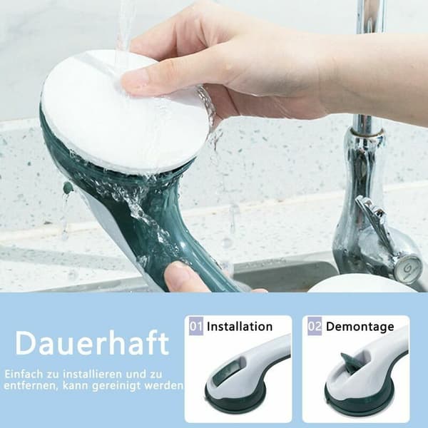 2 x Badehåndtag Brusegreb Badegreb Sug Håndtag Sugkop Bad