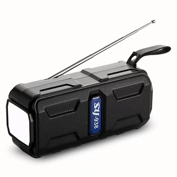 Emergency Solar Radio, självdriven vevradio med LED-ficklampa, AM FM WB väderradio med 2000mAh uppladdningsbart batteri för Smart Phone Emergenc