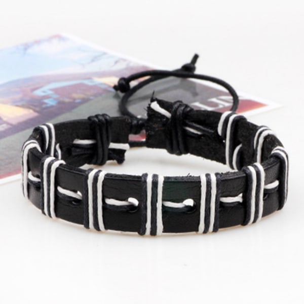 6 ST Fashion Punk Style Flätat armband Armband Armband Tillbehör Längd Justerbar