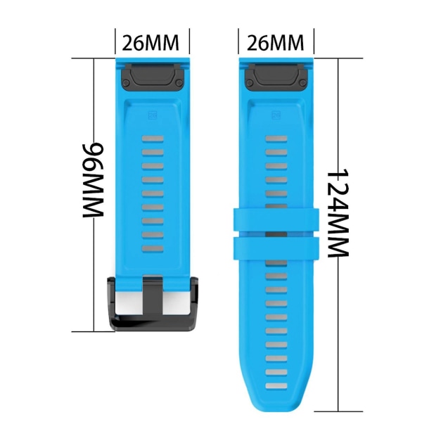 26 mm silikon watch Armbandsband kompatibelt Garmin Fenix ​​6x 5x 3 Hr D2 Bravo,L, unisex