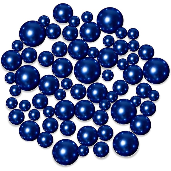 370 bitar glaspärlor runda pärlor för smyckestillverkning,F blå,
