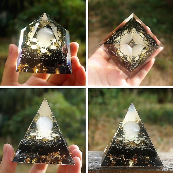 Ametist Crystal Rose Quartz Chakra Koppar Obsidian Orgonite Orgone Sphere Present