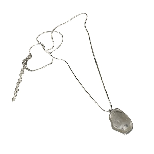 Kvinna nyckelbenshalsband i rostfritt stål Lyxigt oregelbundet hänge halsband för kvinnor flickor