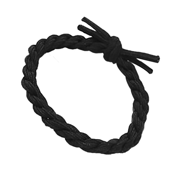 Flätat hårband Hög elasticitetsfixering Fashionabla tjocka hårrepband för bullesvart