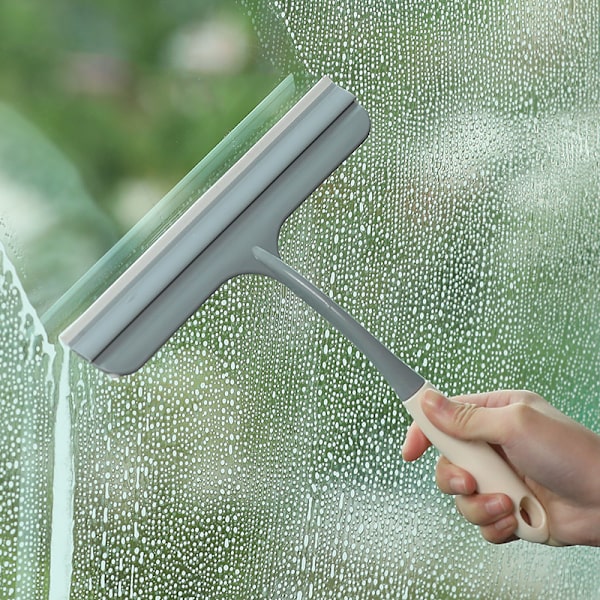 Bruse Squeegee Glasvisker med Ophængningshul til Glas, Brusedør, Marmorvæg, Badeværelse, Pink + Blå + Beige, Pakke med 3