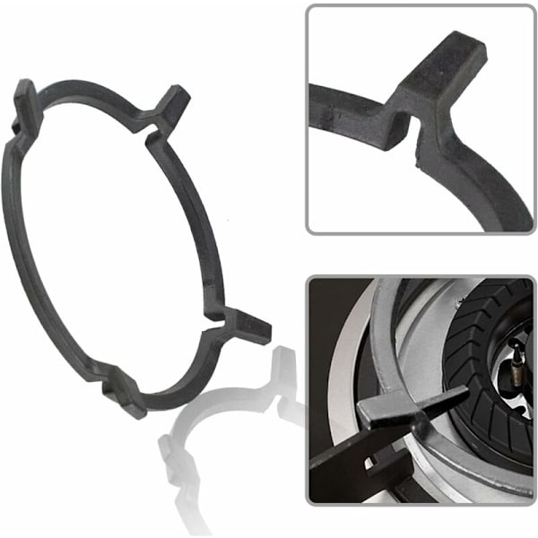 Støbejerns Wok Pan Stativ Universal Wok Stativ Gas Wok Adapter til Støbejernspande Skridsikker Sort, til Brændere, Gaskomfurer, Komfurer