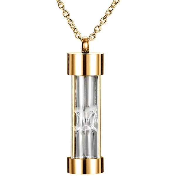 Time Memory Timglas Glas kremering smycken urn halsband för aska urna smycken kremering smycken minnesmärke (glas-guld), vuxen, kvinna
