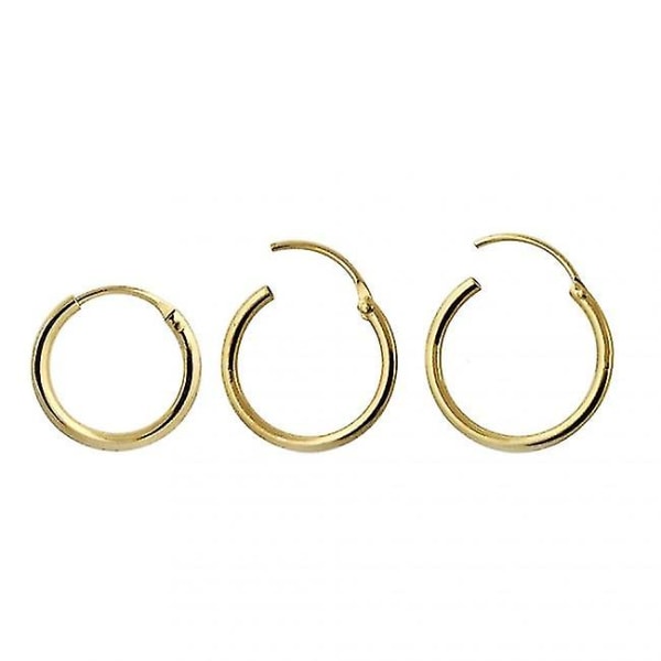 9k guld 10 mm Segment Hoop Nos Ring, barn, hane