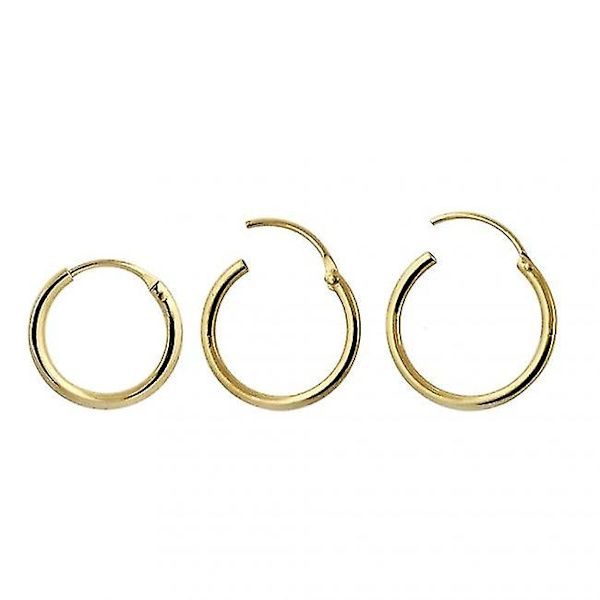 9k roséguld 10 mm Segment Hoop Nose Ring, barn, grön