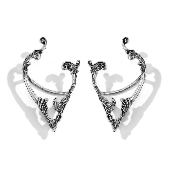 Gothic Personality Alves Öronkrok Ancient Silver Asymmetrisk Punk Ear Clips,barn,hane