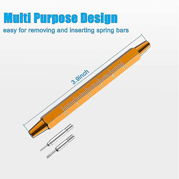 Spring Bar Tool med 32 st Heavy Duty rostfritt stål watch