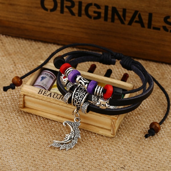 Vintage handgjorda pärlor kohud armband unisex legering armband smycken present