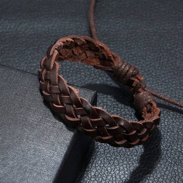 Vintage enkel kohud vävt armband män kvinnor unisex handgjorda armband gåva