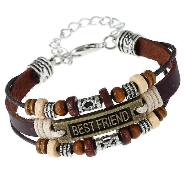 Best Friend Alloy Cowhide Armband - Best Friend Alloy Beaded Armband - Best Friend Alloy Braided Armband,barn,hane