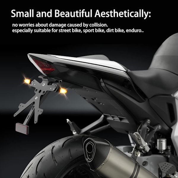 4st Motorcykel LED Blinkers E24 Godkänd 7 LED Micro Indicators 12V Universal 2835 SMD Mini Vattentät Bulb M8 för Cruiser Bobber Chopper S