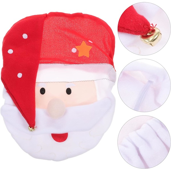 Tomte Toalettlock, Jultoalettlock Mjuk Rolig Tomte Toalettlock för Jul Hem Badrum Toaletts Dekorationer Supp