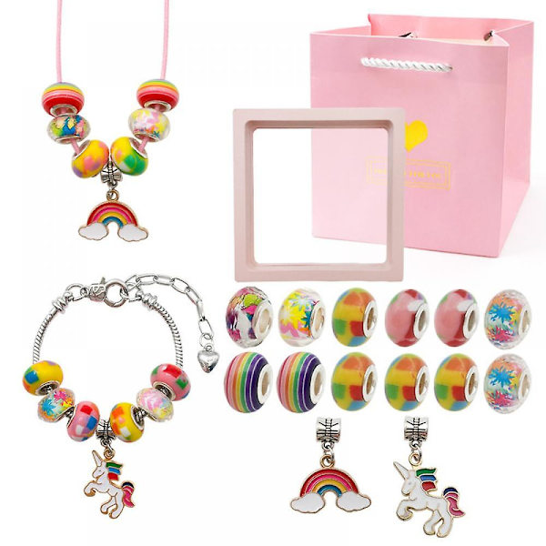 2024 Ny Blind Box Rainbow DIY Barnleksaksarmband Set Lämplig för födelsedagsfest och jul, barn, kvinnor