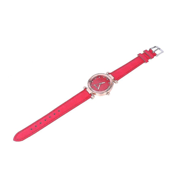 2 st Starry Sky Designed Damklocka Mode Quartz Watch Glittrande Watch (röd och blå) , vuxen, unisex
