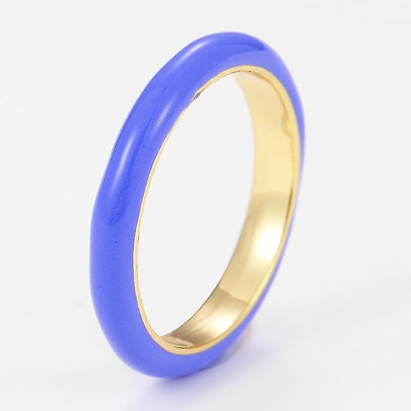 Emalj Drip Iridescent Ring Set Lindra ångest och rädsla nummer 5 3yab,barn,man