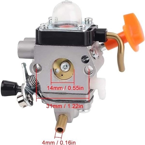 STIHL FS87 FS87R FS90 FS90K/R FS100 FS110 -ruohonleikkurin kaasutinsarja, C1Q-S174 -kaasutin korvaa #4180 120 0604 4180 120 0611