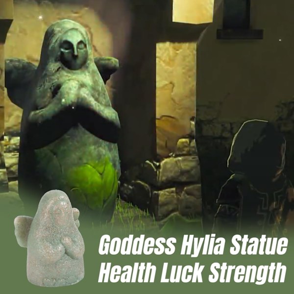Legend of Zelda: Tears of the Kingdom -jumalatar Hylia -patsas, toimintahahmoja Zelda-faneille, ulko- ja sisätilojen piha- ja puutarhakoristeet, loistava lahja F