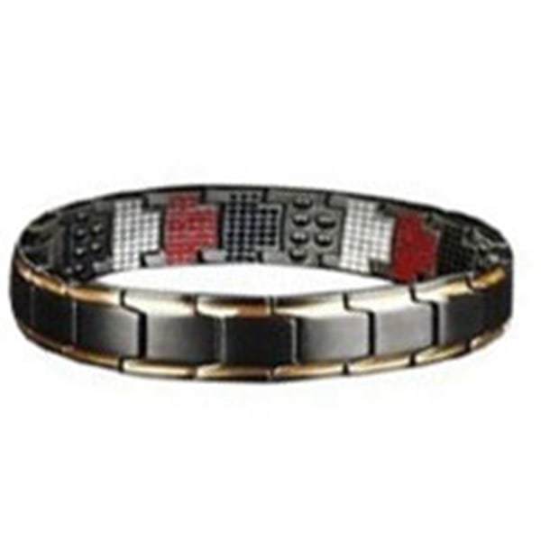 Män Magnetarmband Svart Guldlegering Fashionabla hälsomagneter Armband för dagligt arbete